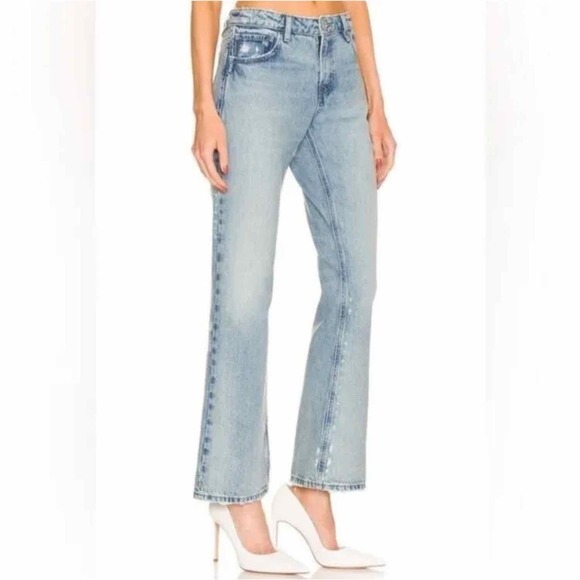 Frame The Low Boot Indigo Summit Jeans Size 30 Distressed - Picture 7 of 13